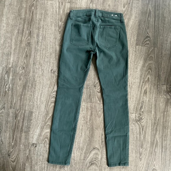 Cabi Womens Jeans Dark Hunter Green Skinny Zip Pockets Stretch Jegging Sz‎ 2 - Picture 3 of 6